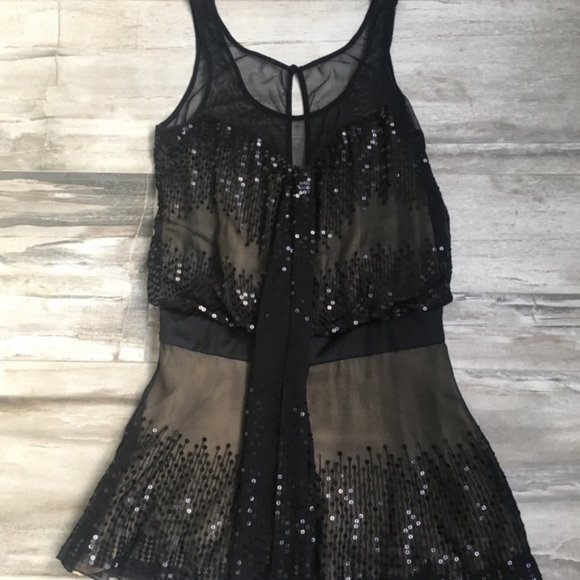 🎉HP🎉Bebe Black Sequin Mini Dress XS - Picture 2 of 4